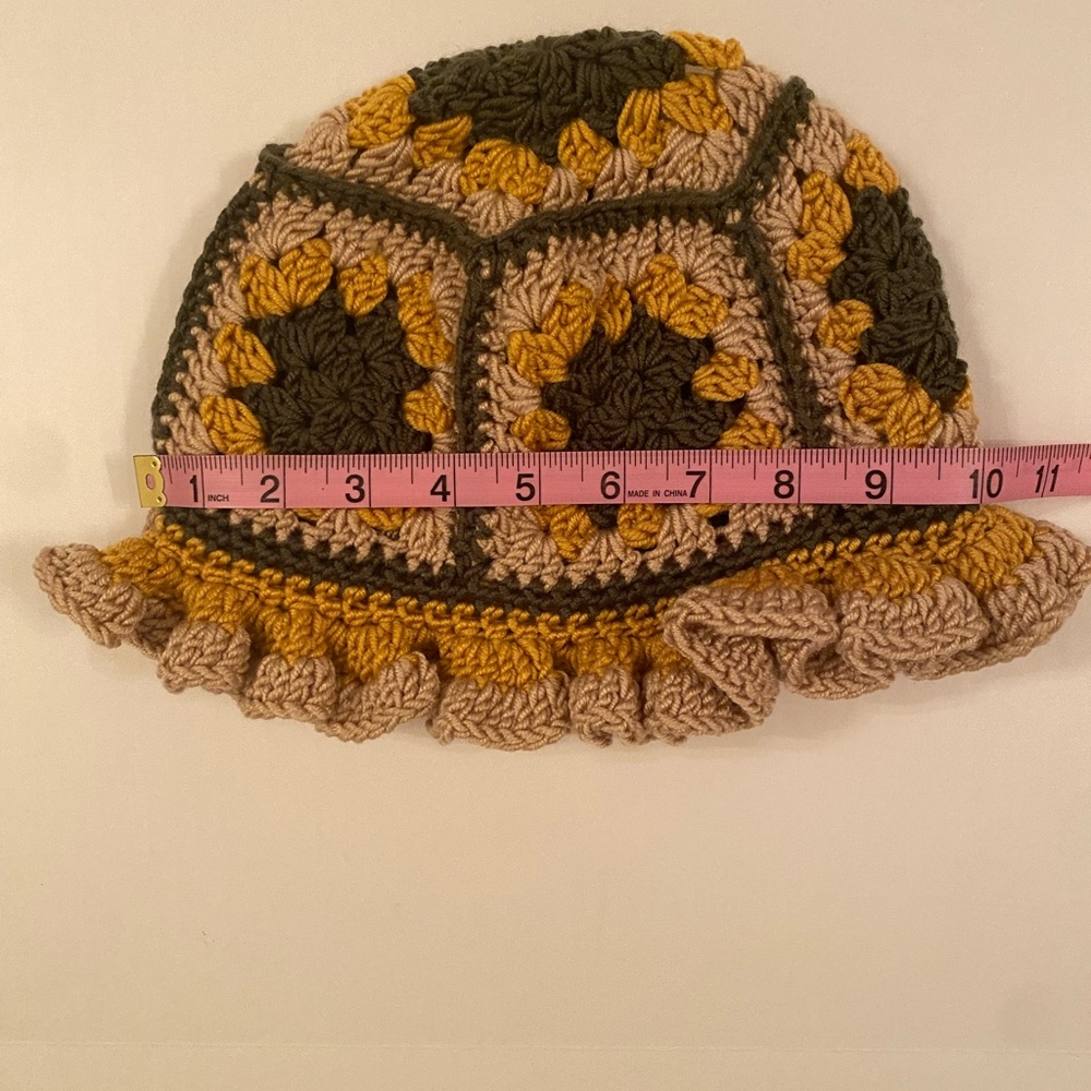 Handmade Crochet Ruffle Hat - Picture 4 of 6